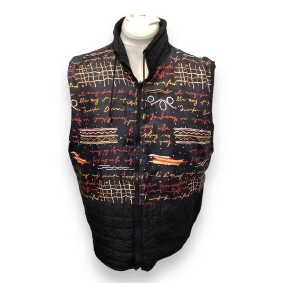 VTG 90s Active Frontier Sport Full Zip Front Reversible Quilted Vest, size L - Picture 4 of 7